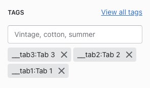 Shopify custom tag for naming tab labels example